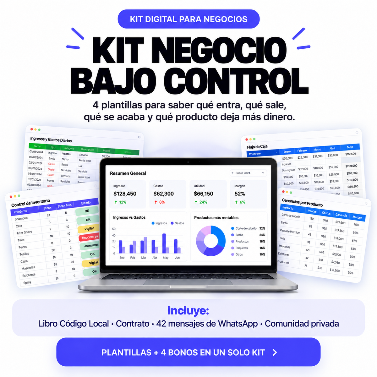 Kit de plantillas: Negocio Bajo Control