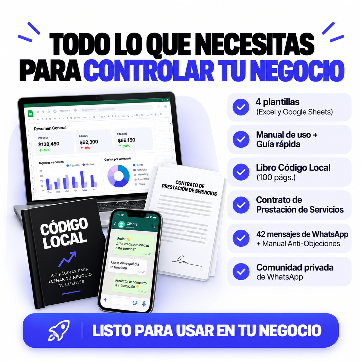 Kit de plantillas: Negocio Bajo Control